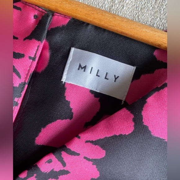 MILLY Dress Women’s Small Pink Black Mini - Picture 3 of 9
